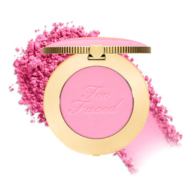 Too Faced front compact view showing blushing shade and tidy packaging benefit: easy display