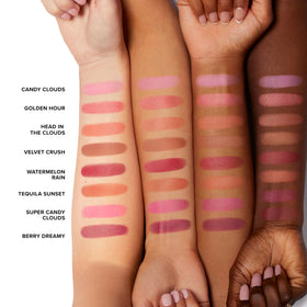 Too Faced label close-up listing naturally derived ingredients and vegan benefit