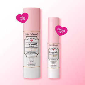 Too Faced spray being applied over makeup to refresh complexion and add dewy finish