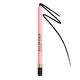 Too Faced pencil front view showing sleek black packaging and clarity