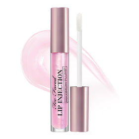 Too Faced front packaging showing glossy plumper and brand logo benefits instant volume