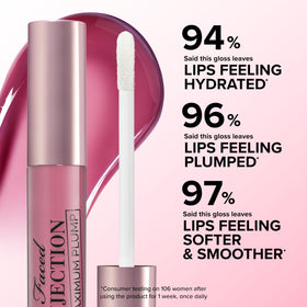 Too Faced tube held in hand to show scale and convenient travel‑size benefit