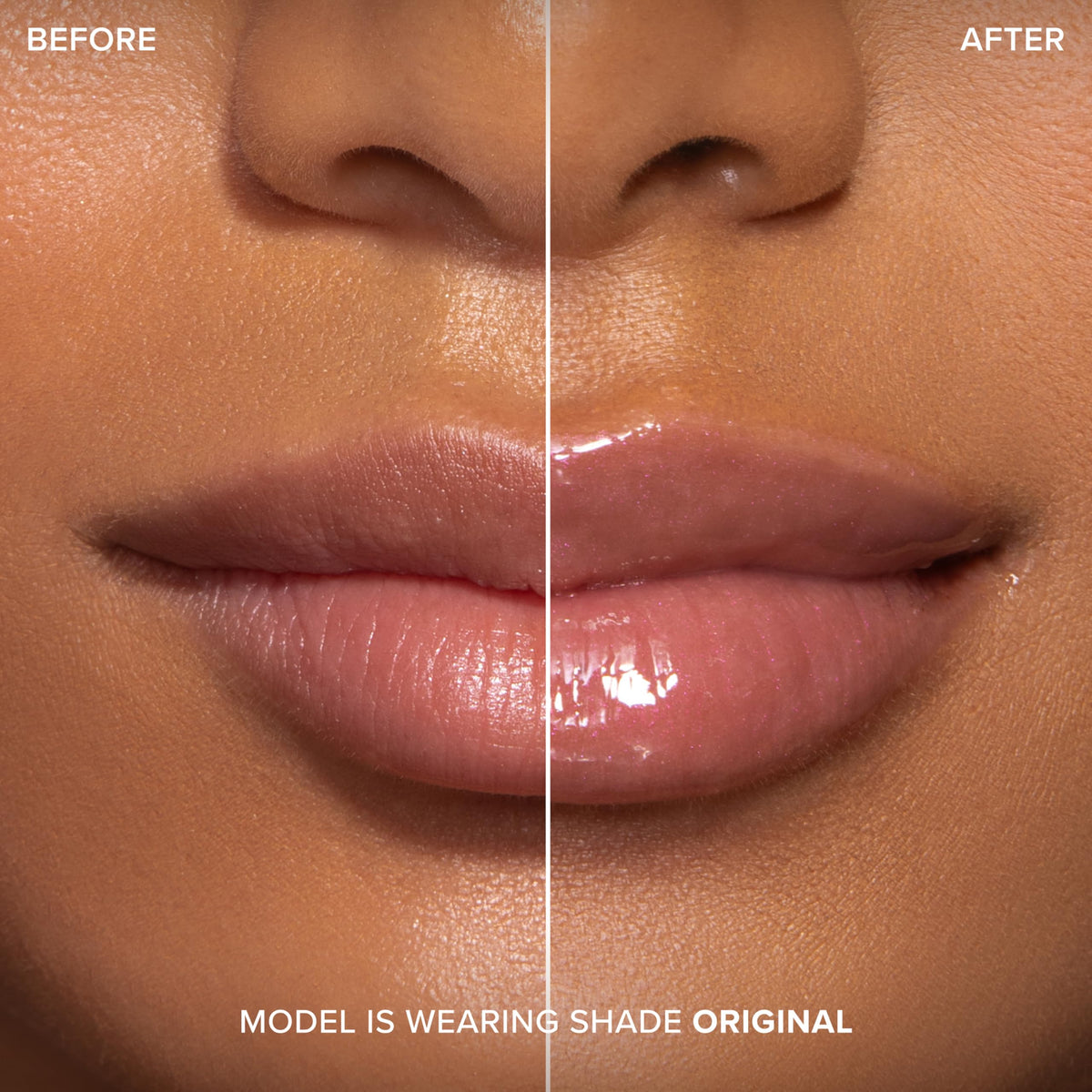 Too Faced gloss inside a handbag lifestyle shot showing everyday carry convenience benefit