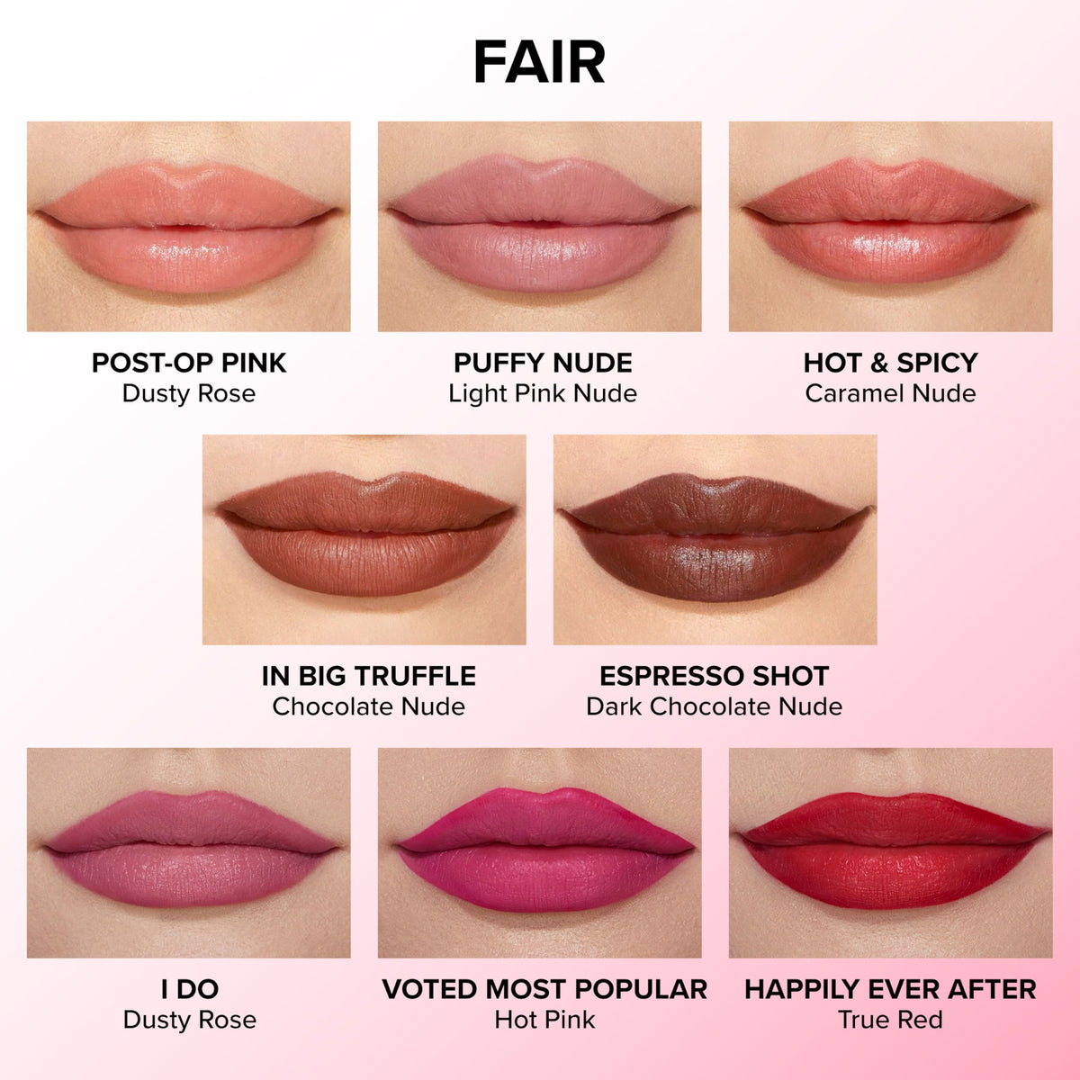 Too Faced swatch on arm showing true Hot & Spicy shade payoff and blendability