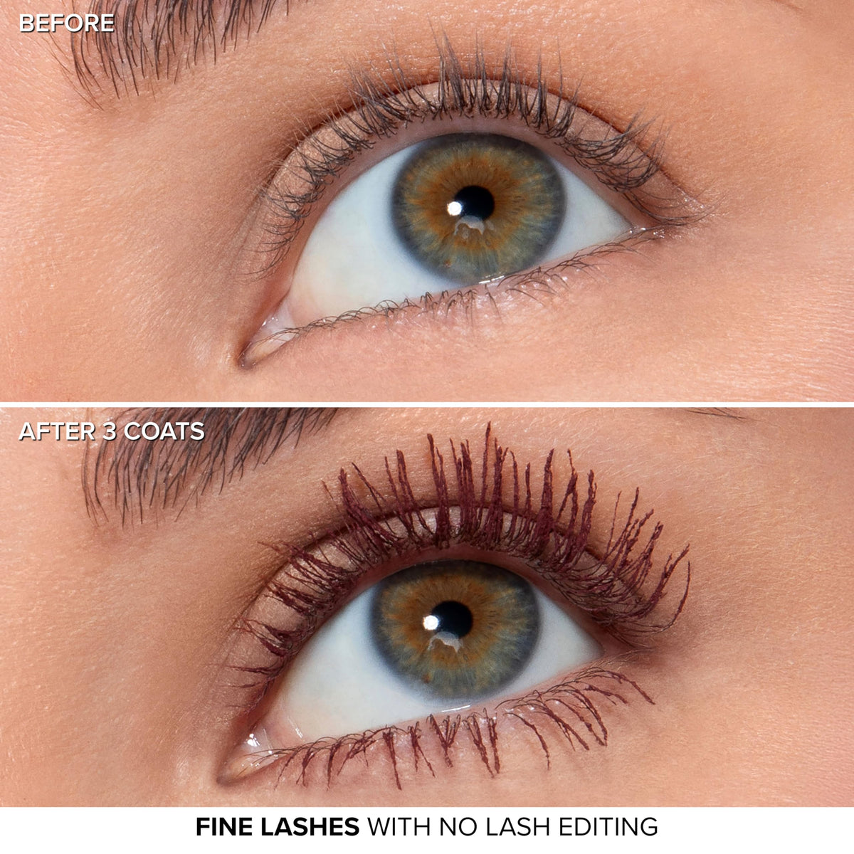 Too Faced open cap with visible brush and neck, shows easy application control