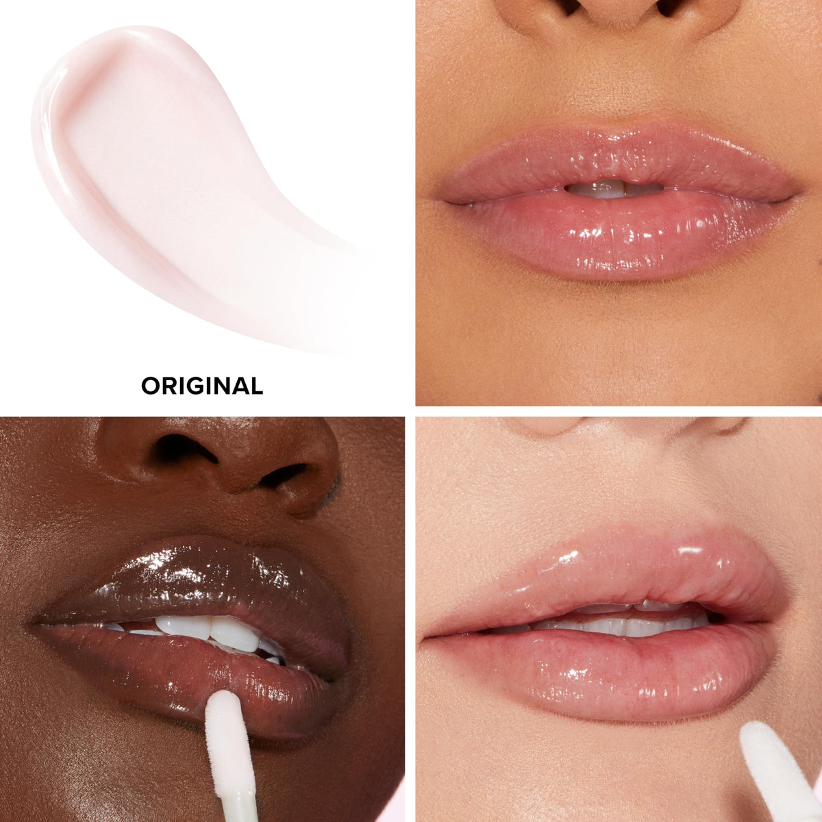 Too Faced Pillow Balm applicator close-up demonstrating smooth, cushiony glide for easy application