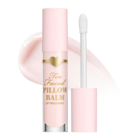 Too Faced Pillow Balm front packaging showing compact 0.2 fl oz tube and glossy finish benefit