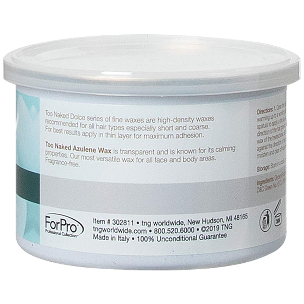 Too Naked wax applied on forearm demonstrating coverage and gentle removal