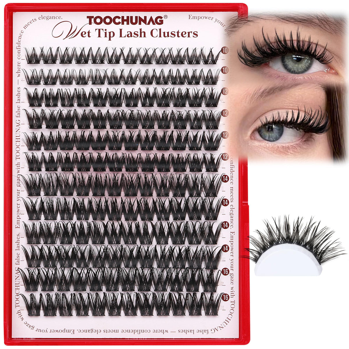 TOOCHUNAG before and after creating a wispy, natural volume look