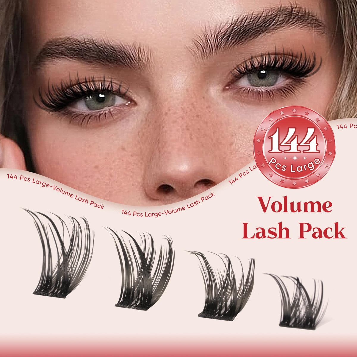 TOOCHUNAG close-up of individual lash cluster texture and glossy finish