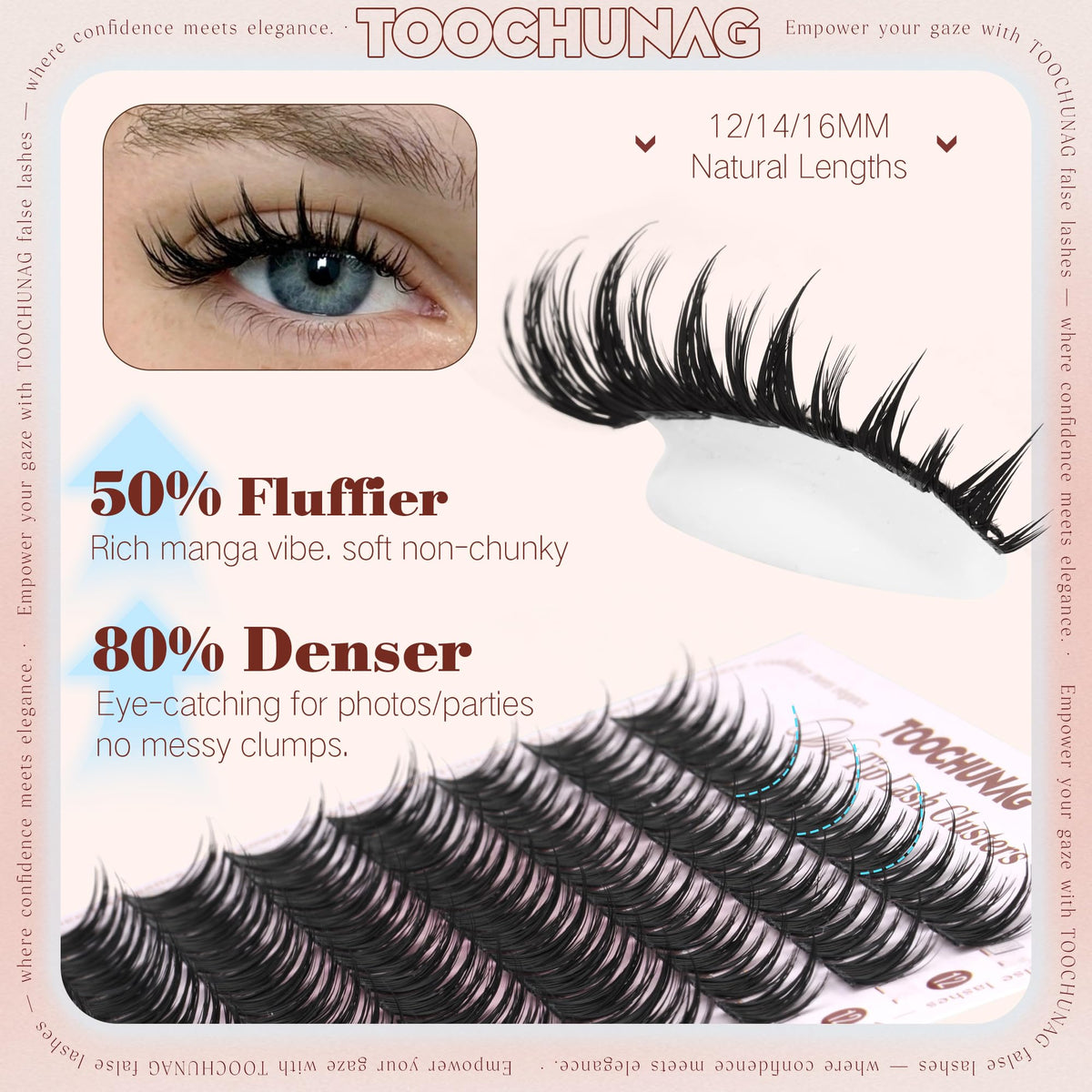 TOOCHUNAG close-up of cluster tips highlighting natural texture