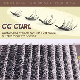 TOOCHUNAG applied on eye demonstrating wispy, lightweight lift