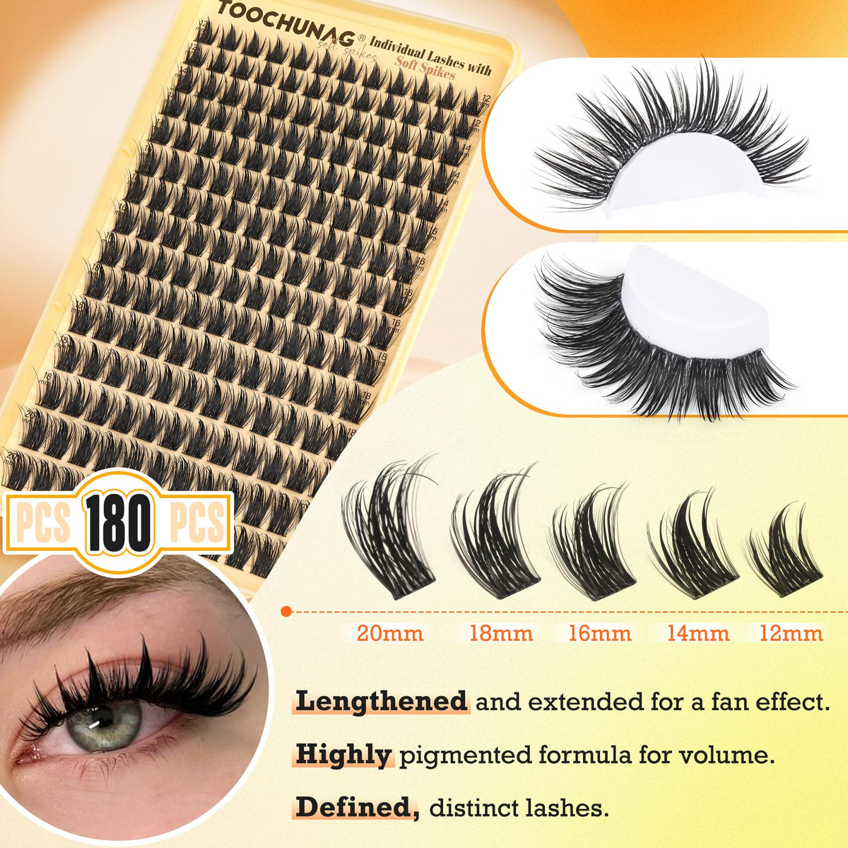 TOOCHUNAG lifestyle cosplay model wearing spiky manga lashes beautifully