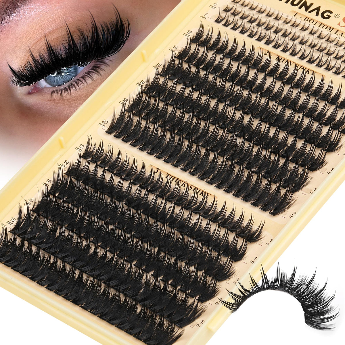 TOOCHUNAG finished cosplay makeup with spiky lashes, striking anime-style impact
