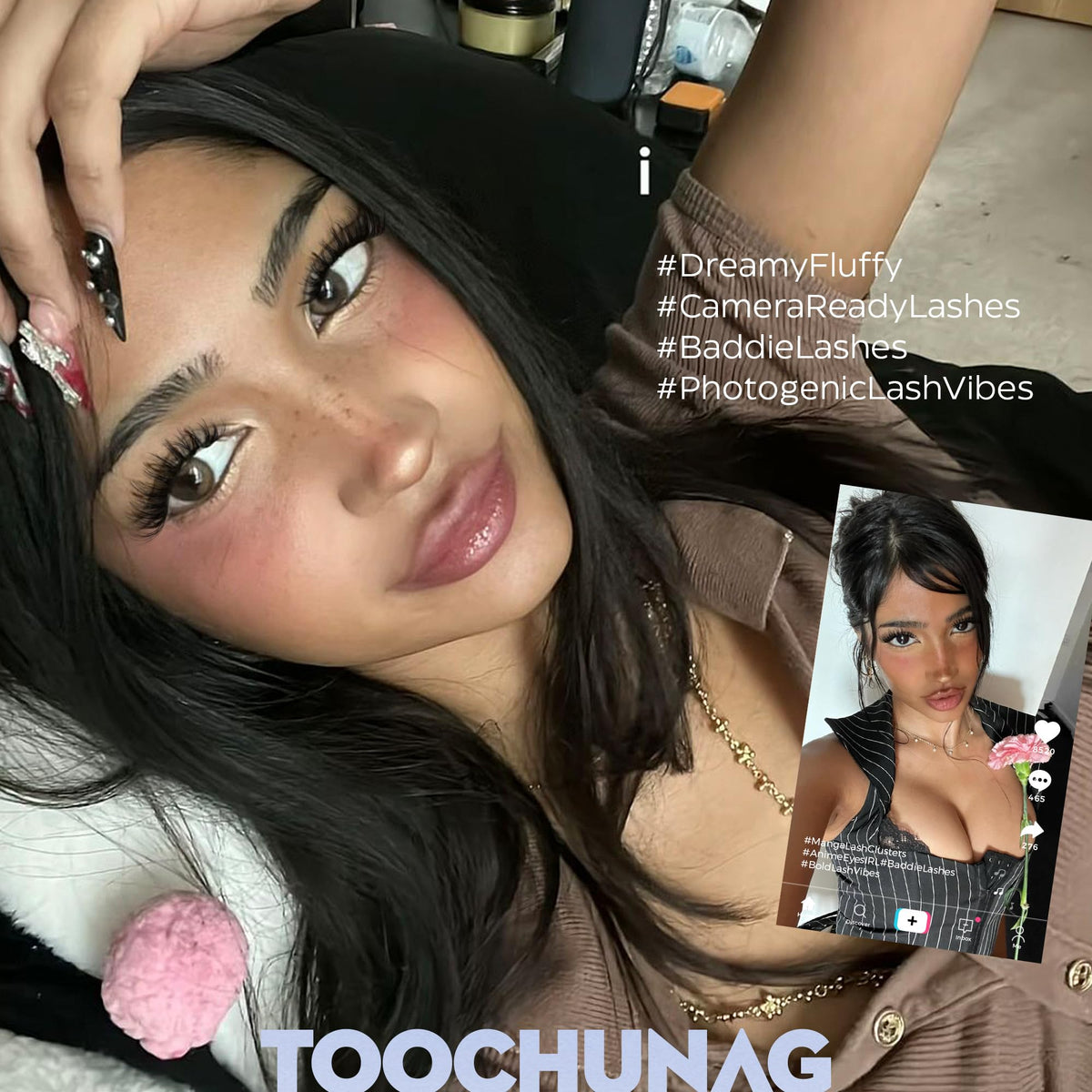 TOOCHUNAG lifestyle image with styled makeup for high-impact look