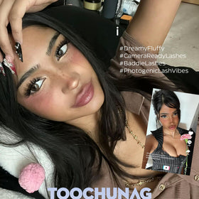 TOOCHUNAG lifestyle image with styled makeup for high-impact look