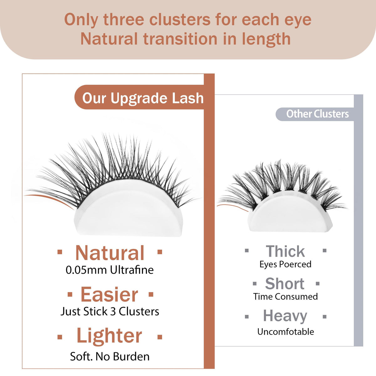 TOOCHUNAG lifestyle model wearing wispy clusters for natural look