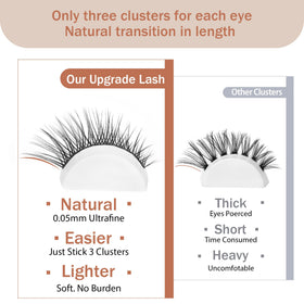 TOOCHUNAG lifestyle model wearing wispy clusters for natural look