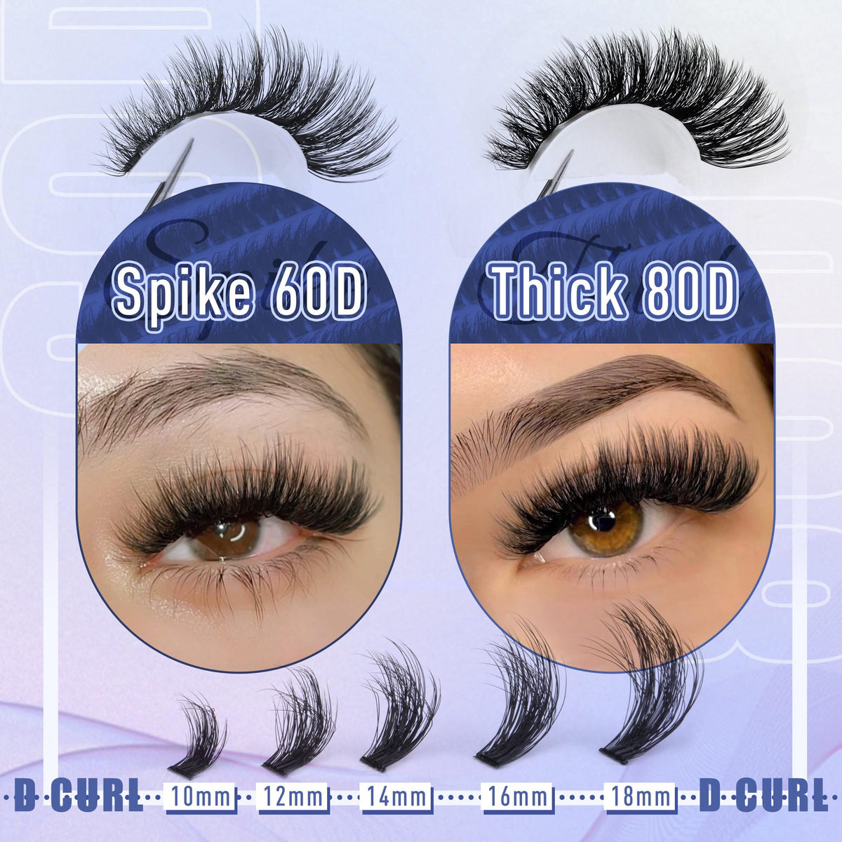 TOOCHUNAG model wearing wispy clusters for dramatic eyes