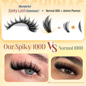 TOOCHUNAG lifestyle shot at night showing dramatic manga lashes