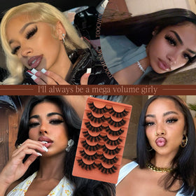 TOOCHUNAG lashes with spoolie illustrating easy styling and maintenance