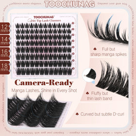 TOOCHUNAG lashes worn in daytime makeup highlighting uplifted natural enhancement