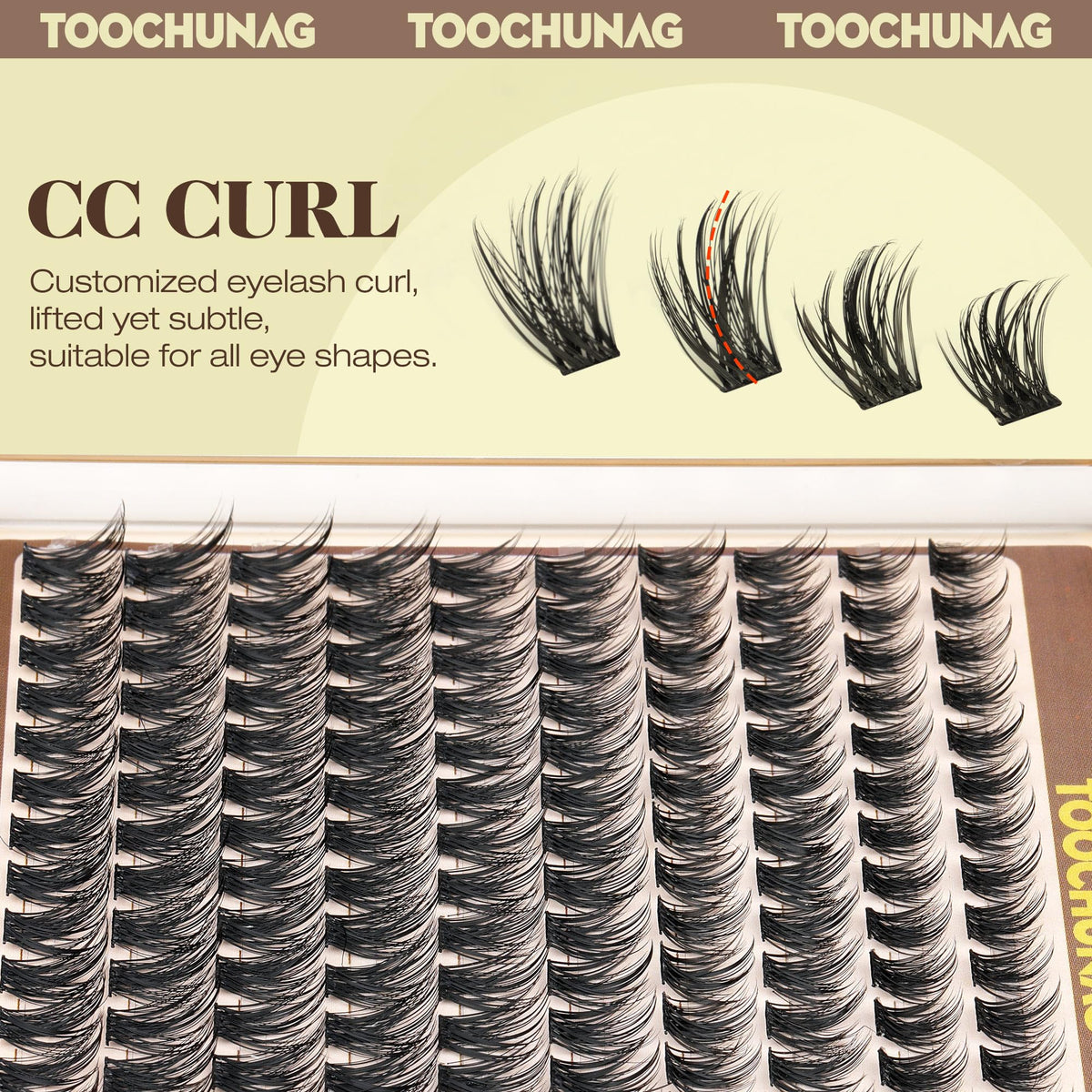 TOOCHUNAG lashes worn in natural makeup look boosting eye definition