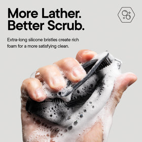 TOOLETRIES shown in shower with rich lather for better coverage benefit