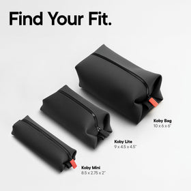 TOOLETRIES tucked into gym bag to show travel-ready everyday carry convenience