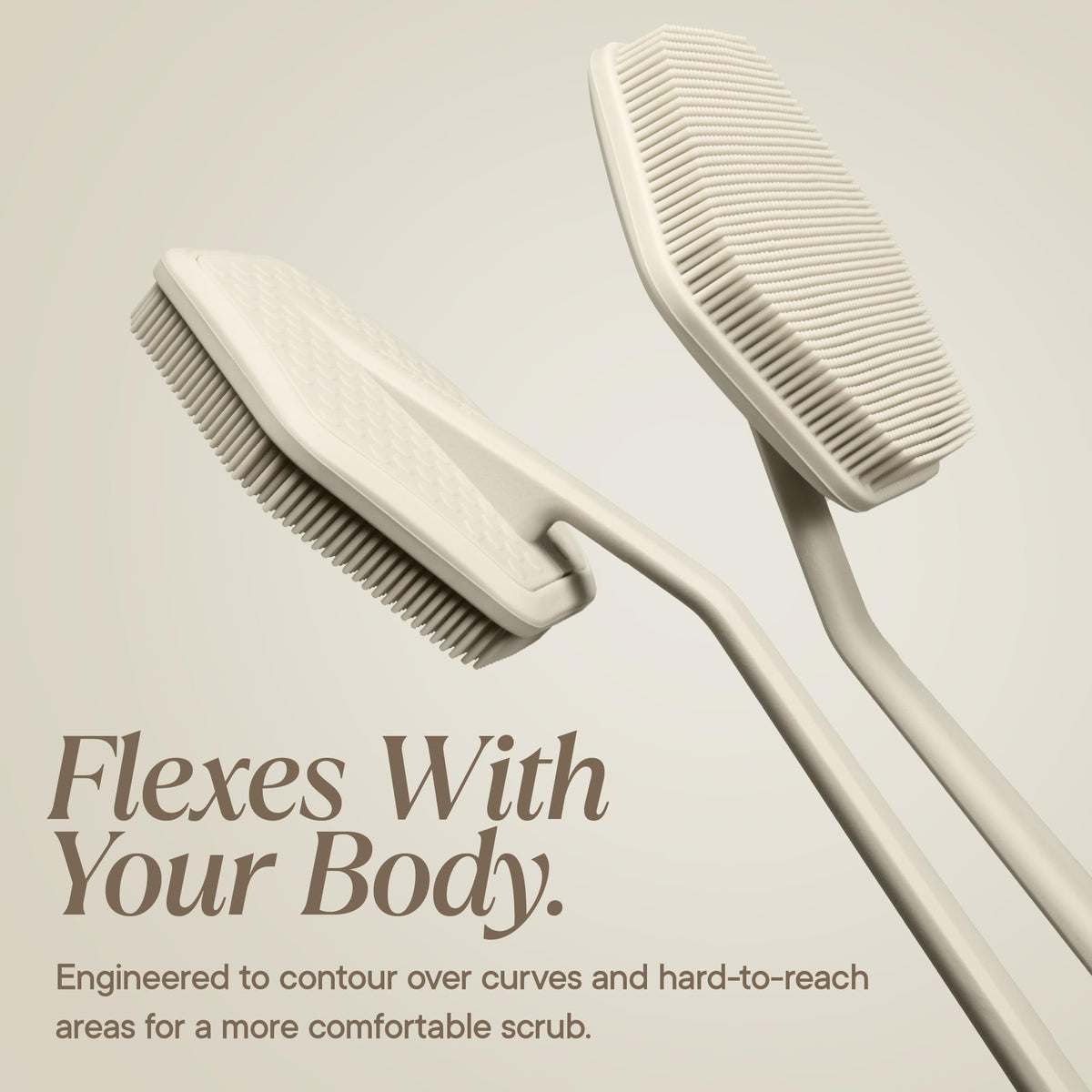 TOOLETRIES close-up of silicone bristles demonstrating gentle exfoliation benefit