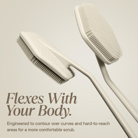 TOOLETRIES close-up of silicone bristles demonstrating gentle exfoliation benefit