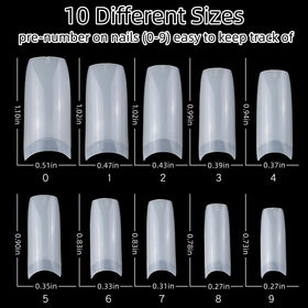 ToouYoun applied tips with French polish demonstrating polished look