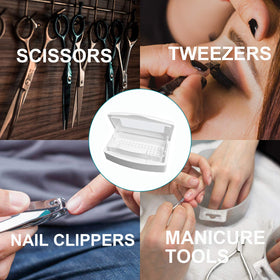 TOPCOMWW sterilizer box in salon lifestyle setting saving countertop space and time