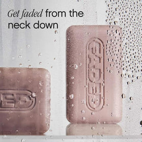 Topicals bar lather on hand demonstrating gentle foaming