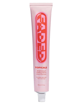 Topicals Faded brightening and clearing serum front packaging showing bottle and label with product benefit