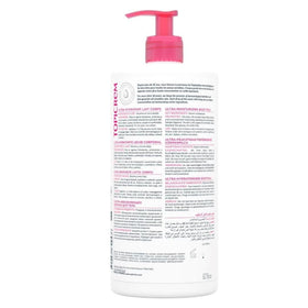 Topicrem creamy milk texture closeup demonstrating fast absorption benefit