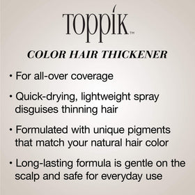 TOPPIK applying spray along a part line for natural root touch-up