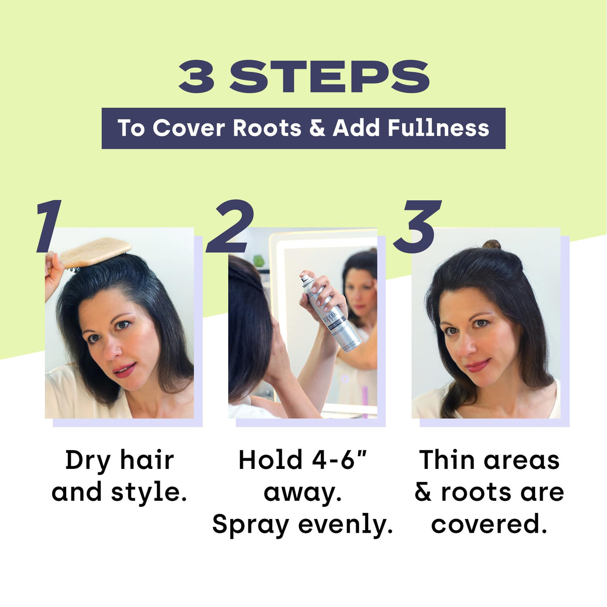 TOPPIK paired with hair fibers to build fuller texture and depth