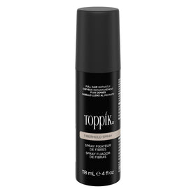 Toppik FiberHold front packaging showing 4oz bottle and label benefit