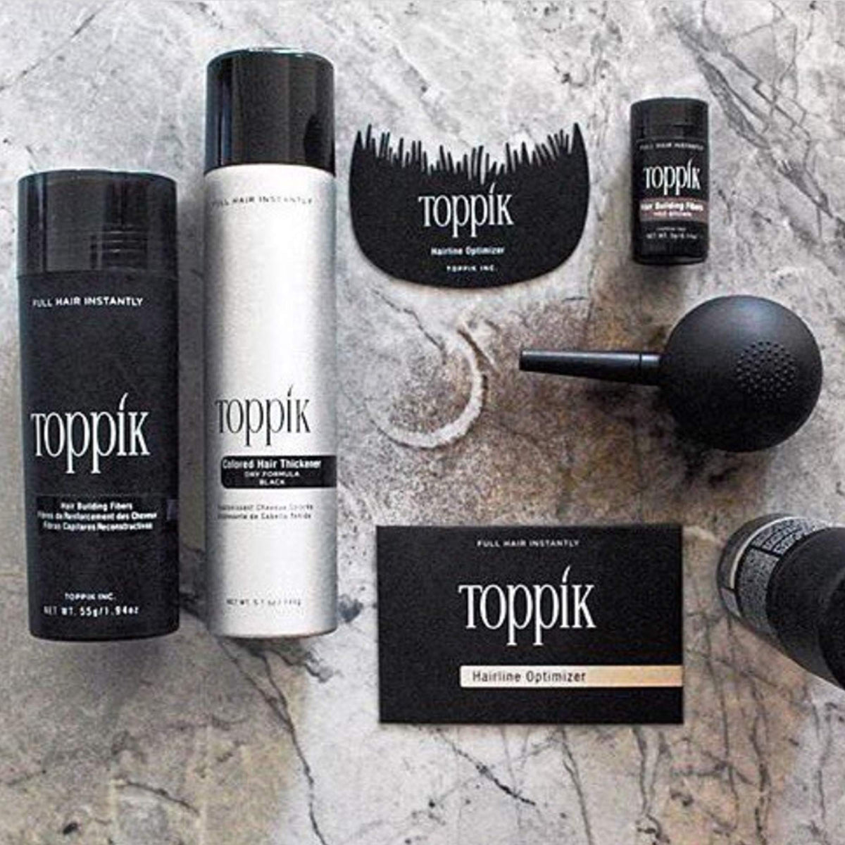 Toppik FiberHold finished hairstyle in natural light showing subtle shine benefit