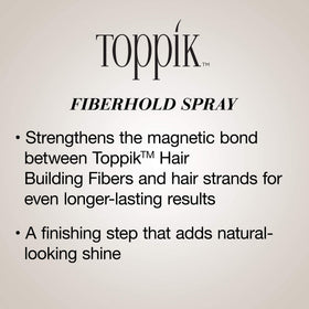 Toppik FiberHold 4oz beside everyday items for size reference and convenience