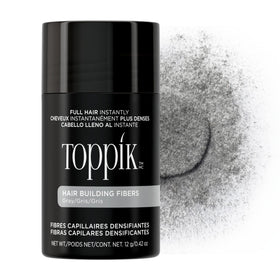 TOPPIK gray front packaging showing 12g jar and label benefit