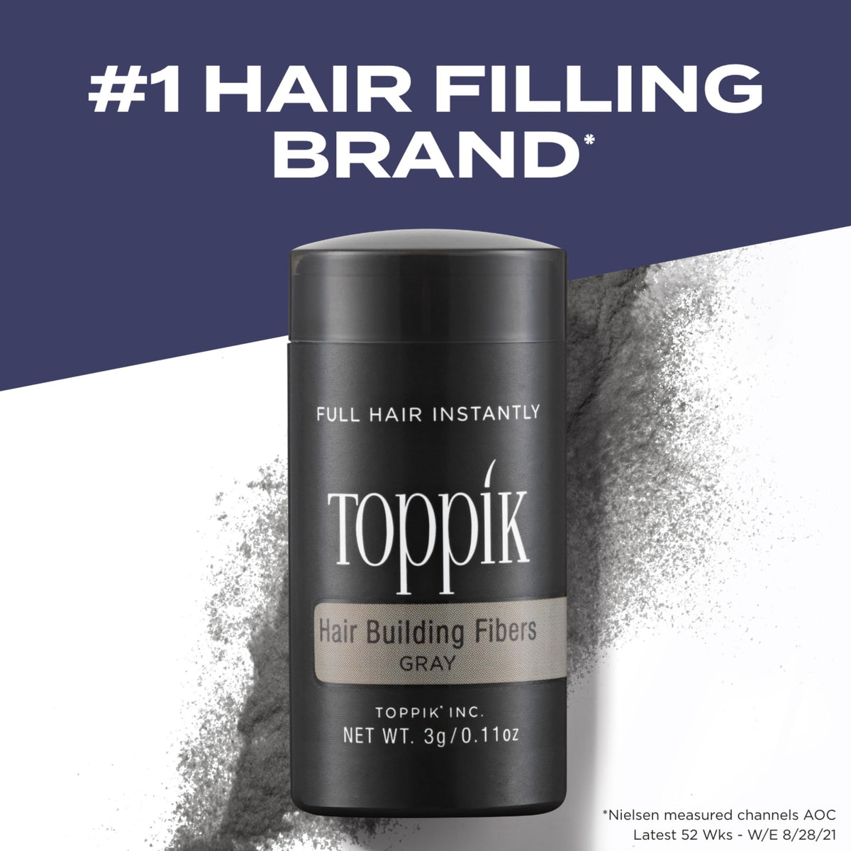 Toppik shaker top detail demonstrating easy targeted application and control