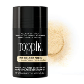 Toppik front packaging showing 12g bottle and clear benefit of instant fullness