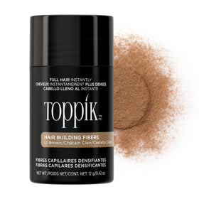 TOPPIK light brown front packaging showing product and shade, instant fuller look