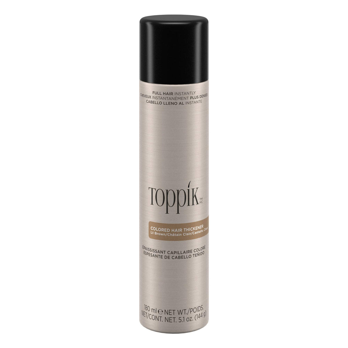 TOPPIK front packaging showing light brown spray and benefits