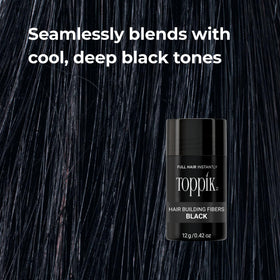 TOPPIK shaker top dispensing fibers for controlled, targeted application
