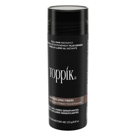 Toppik 27.5g container next to hand showing portable size benefit