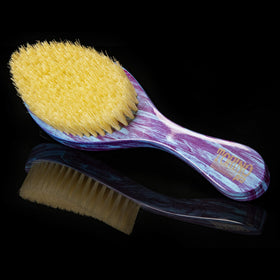 TORINO PRO WAVE BRUSHES BY BRUSH KING held in hand to show size and grip