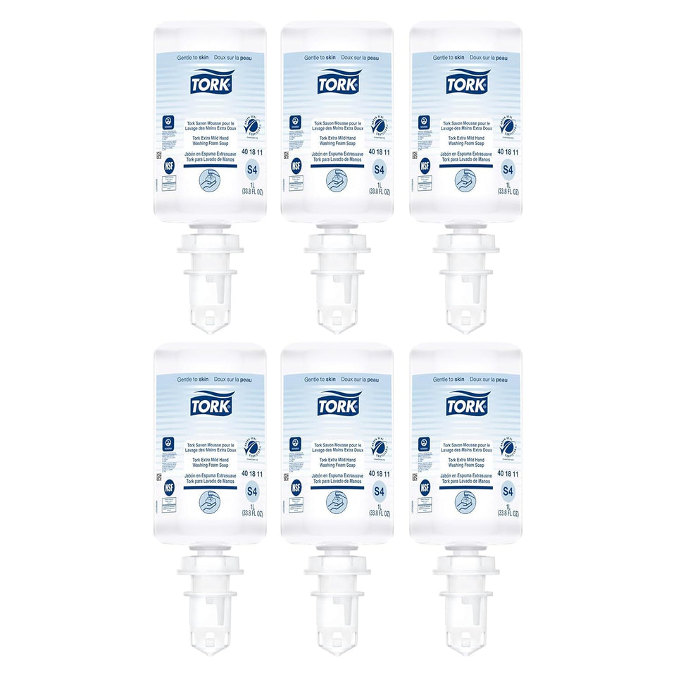 Tork front packaging showing refill bottles and product name for easy identification and restocking